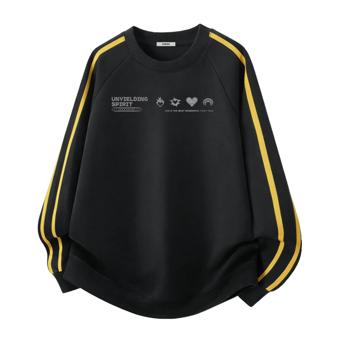 Детский свитшот с цветовым блоком MINISO, Dark Gray