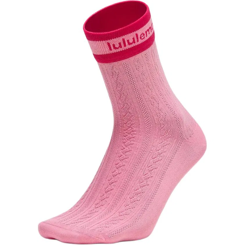 Детские носки Lululemon, 1 пара, Candy Pink/Sparkling Mulberry Pink