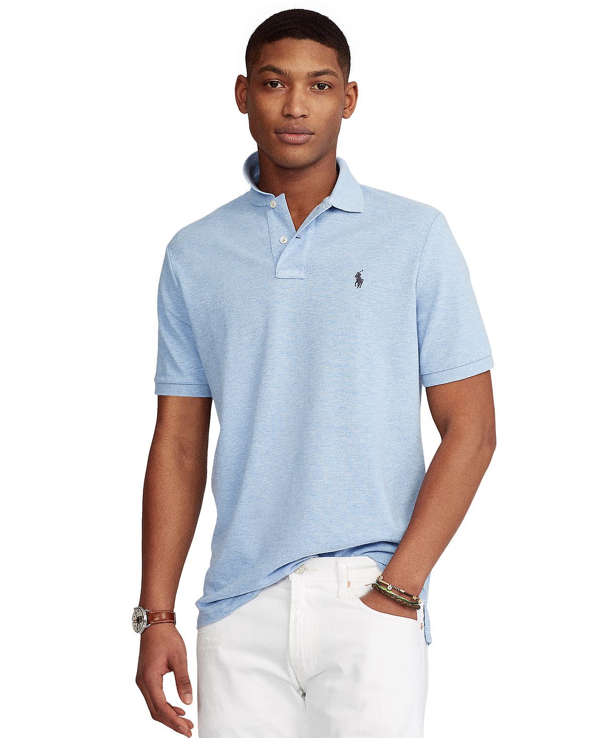 

Мужская футболка-поло классического кроя из сетчатой ​​ткани Polo Ralph Lauren, мульти