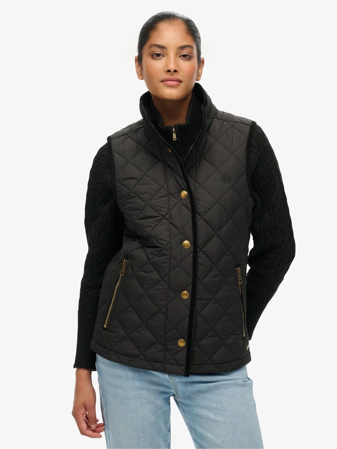 Жилет Superdry Estate Country Liner, черный — фото 2