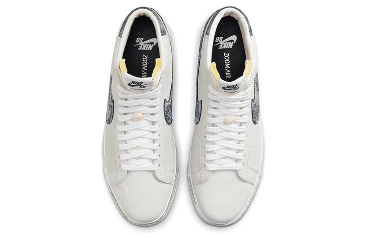 Кроссовки Nike SB Blazer Mid, светло-серый/черный — фото 4