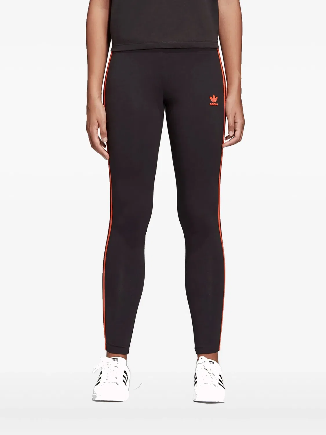 Леггинсы с полосками Adidas, черный