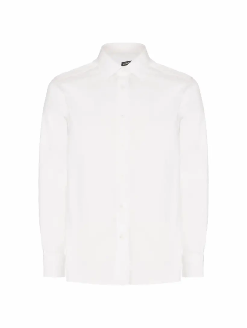 

Хлопковая рубашка Zegna, белый