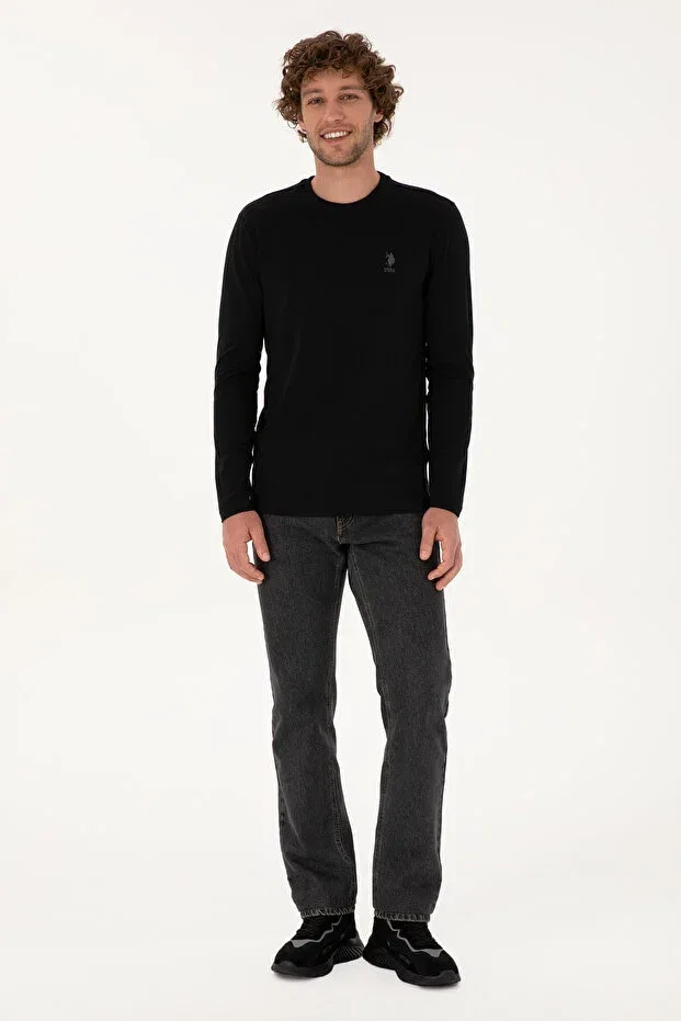 Мужские свитшот с длинным рукавом U.S. Polo Assn., Black — фото 4