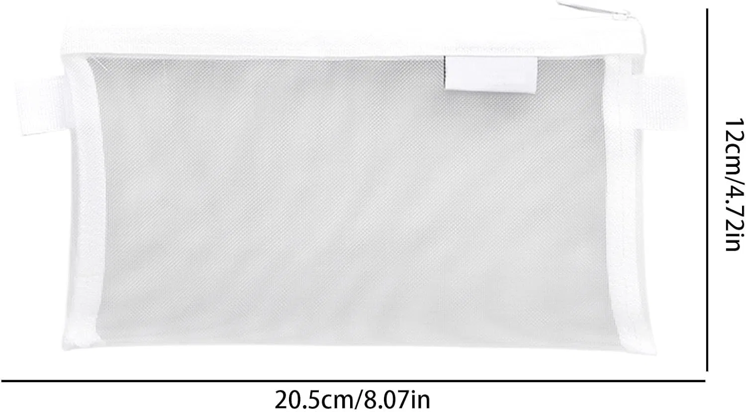 Пенал из сетки, большой, 20.5x12 см, белый Generisch — фото 2