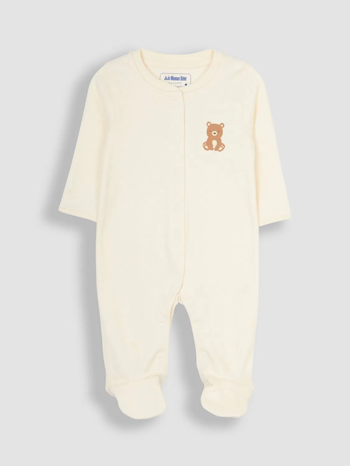 Комплект боди с принтом, модель Sleepsuits Jojo Maman Bébé, натуральный кремовый — фото 2
