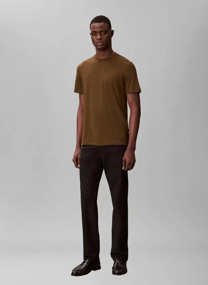 Футболка с коротким рукавом из хлопка Pima Calvin Klein, зеленый — фото 4