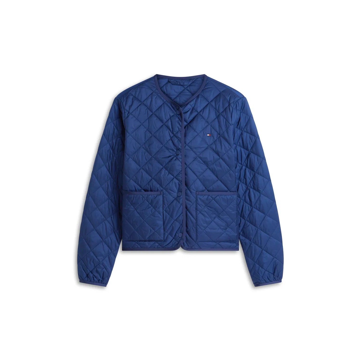 Женская стеганая куртка укороченная Tommy Hilfiger, Dark Night Navy — фото 4