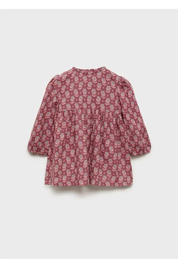 Детское платье для девочек с принтом Mango Baby, Cherry Red
