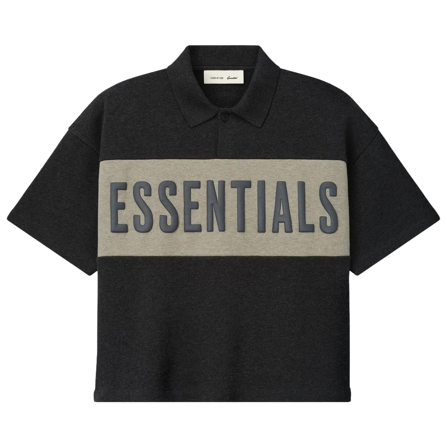 Укороченная рубашка-поло Fear of God Essentials, серый