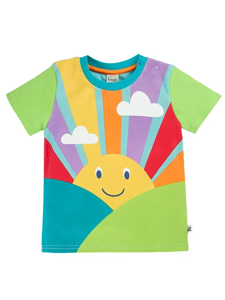 Футболка с принтом Frugi, зеленый