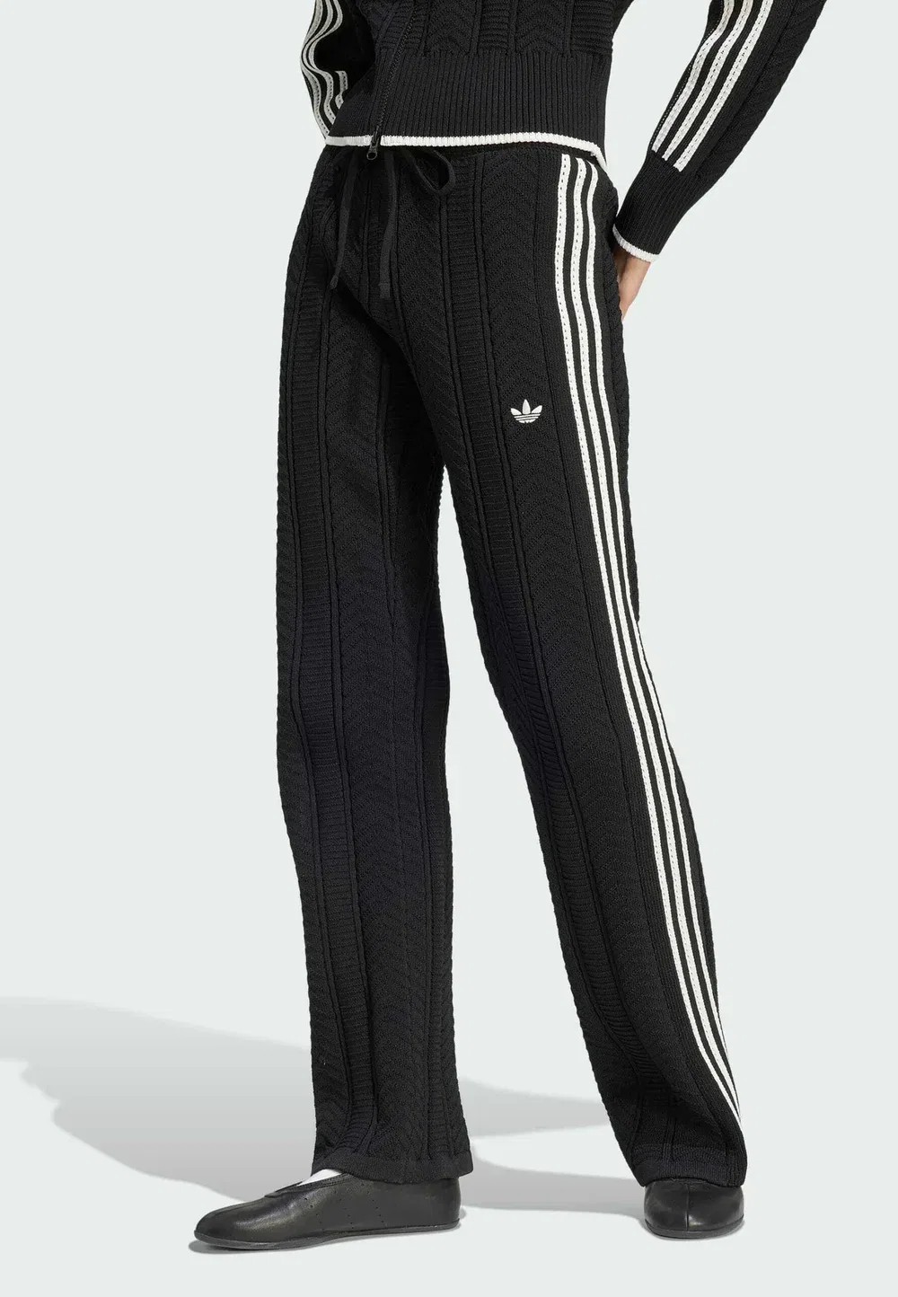 Спортивные брюки SST с широкими штанинами - спортивные штаны Adidas Originals, Black Cloud White