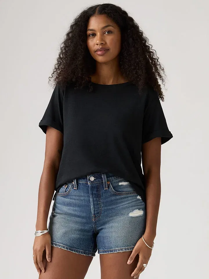 Женская свободная футболка Julie Levi's, Black — фото 2