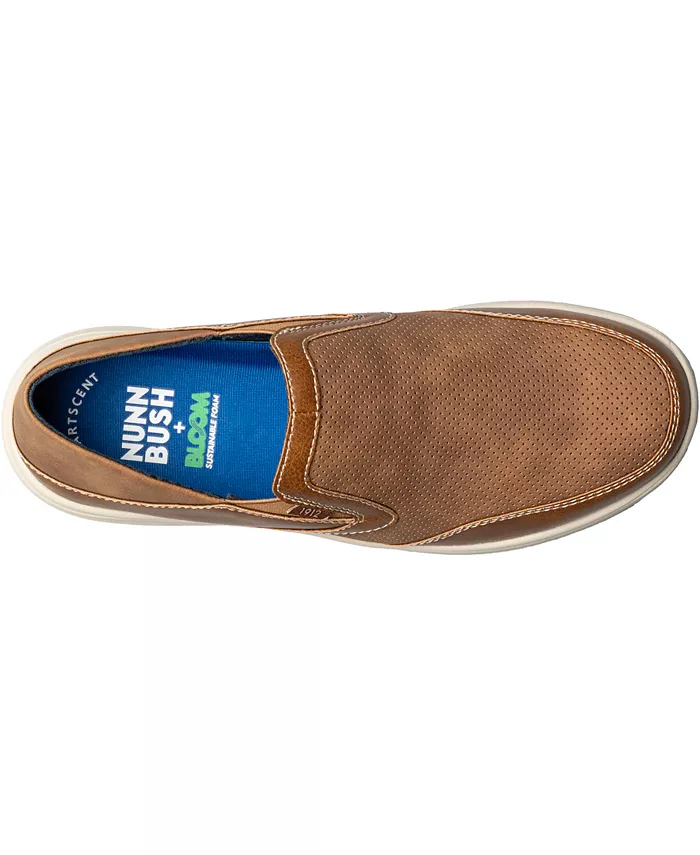 Мужские ботинки Conway Ez Moc Toe Slip On Nunn Bush, коричневый/бежевый — фото 4