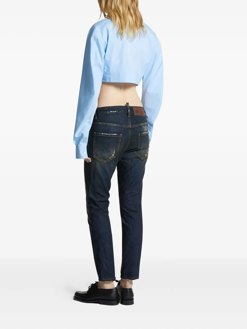 Джинсы Cool Girl с эффектом темного песочного потертости Dsquared2 — фото 3