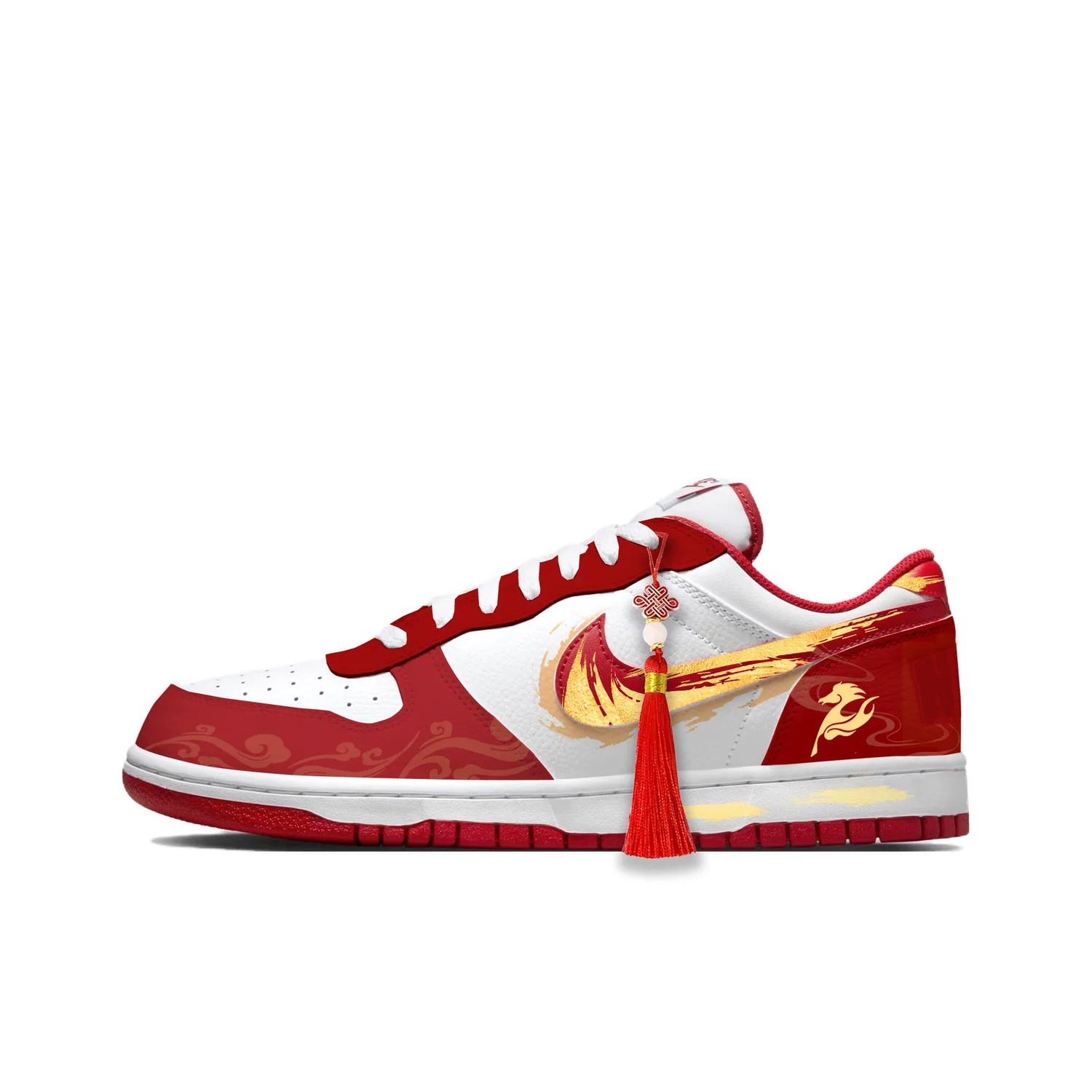 Nike Кроссовки Big Fiery Flame Dragon Horse для скейтбординга мужские красные
