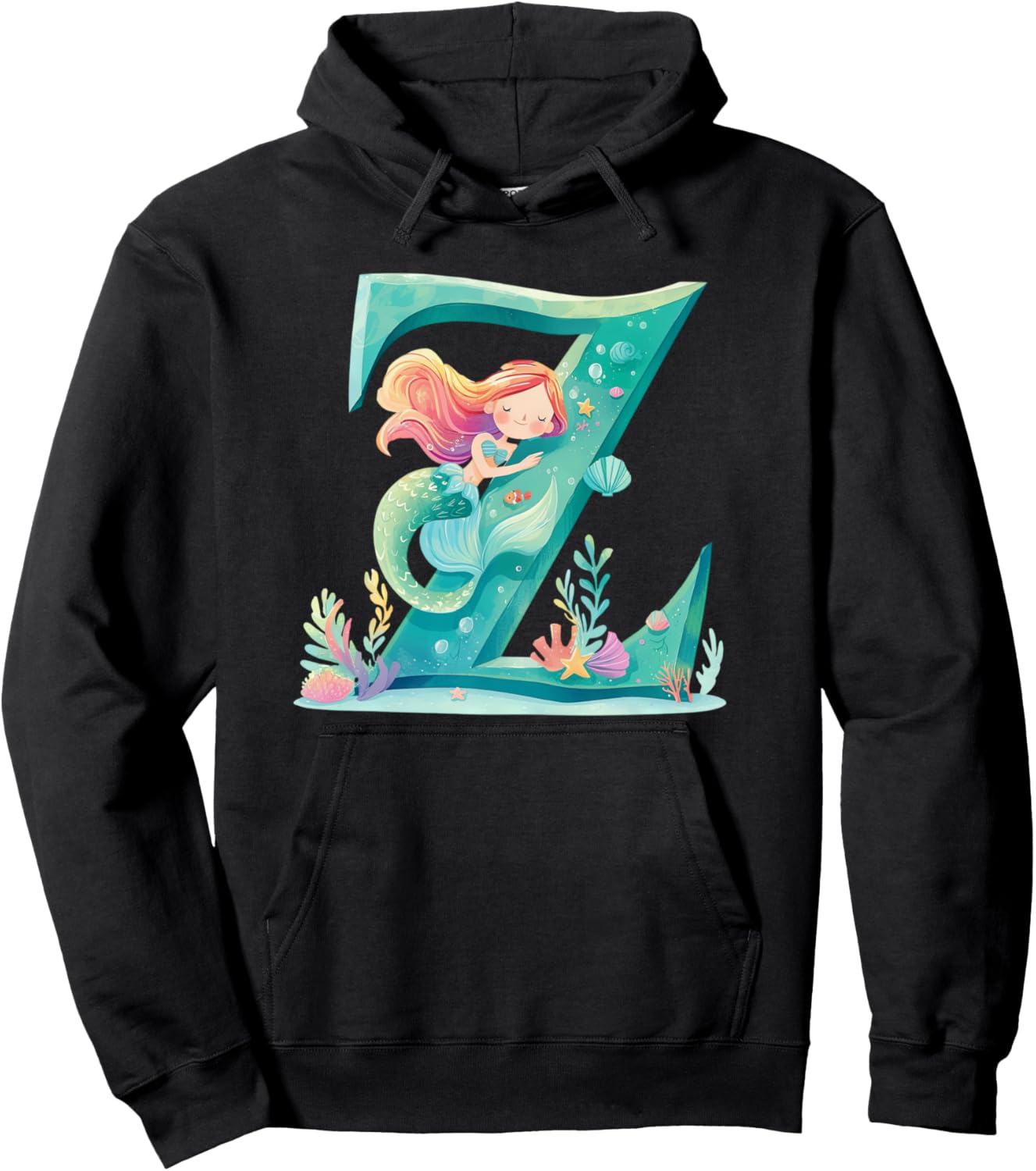 

Худи для девочки в виде русалки с буквой Z на день рождения, черное Mermaid Tees Nyc, Черный, Худи для девочки в виде русалки с буквой Z на день рождения, черное Mermaid Tees Nyc
