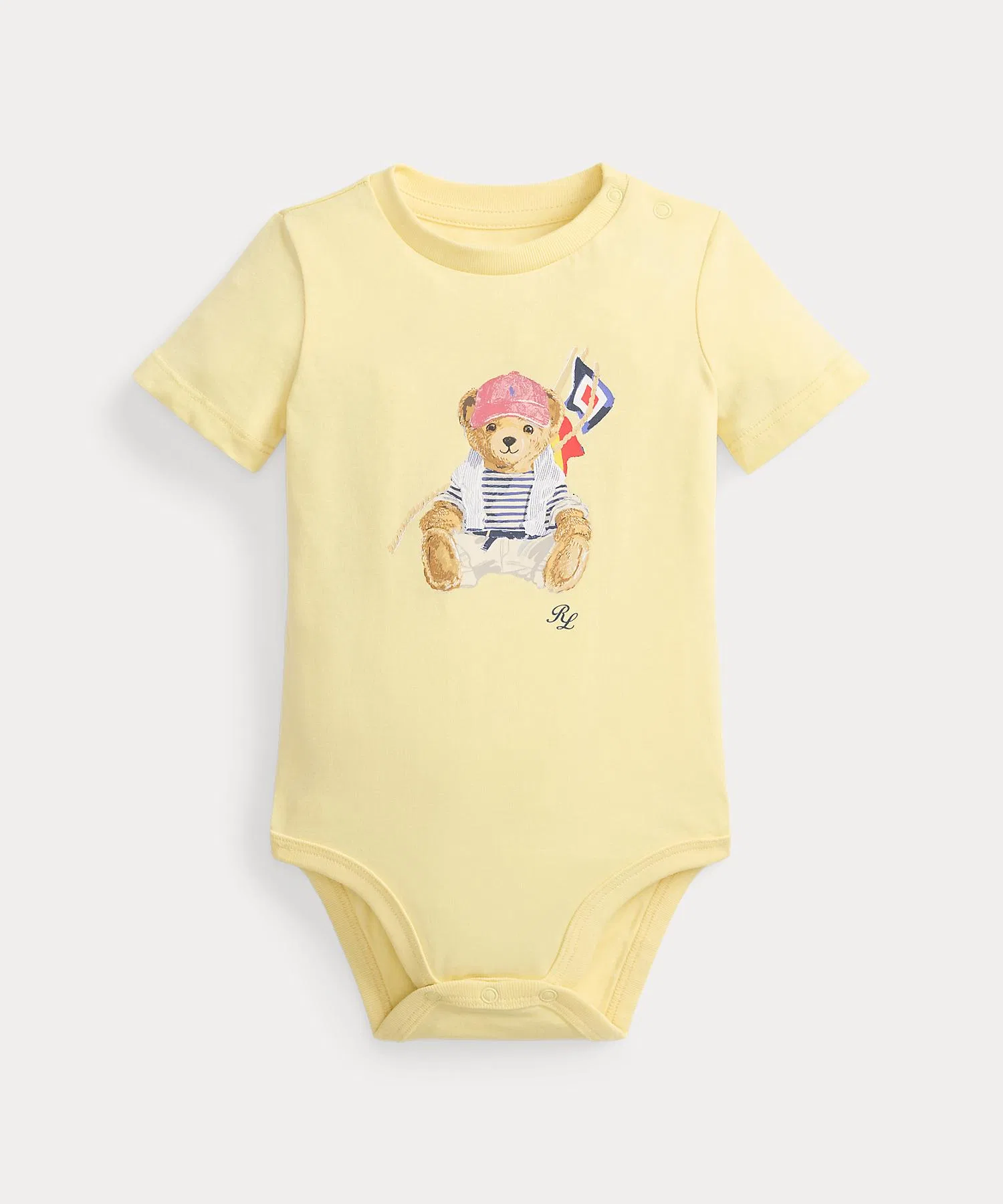 Хлопковый трикотажный боди Polo Bear