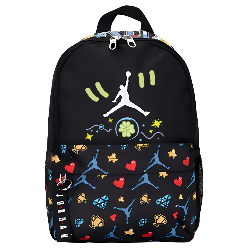 

Jordan Полиэстеровый рюкзак унисекс черный и разноцветный, Green Leaf