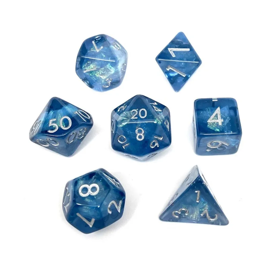 

Морозная смерть с серебром (7), Dice - 7 Piece Poly Sets - Assorted (Easy Roller Dice)