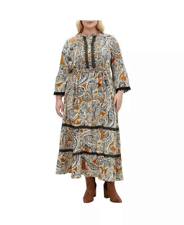 

Платье макси с принтом Камиллы больших размеров CITY CHIC, мультиколор