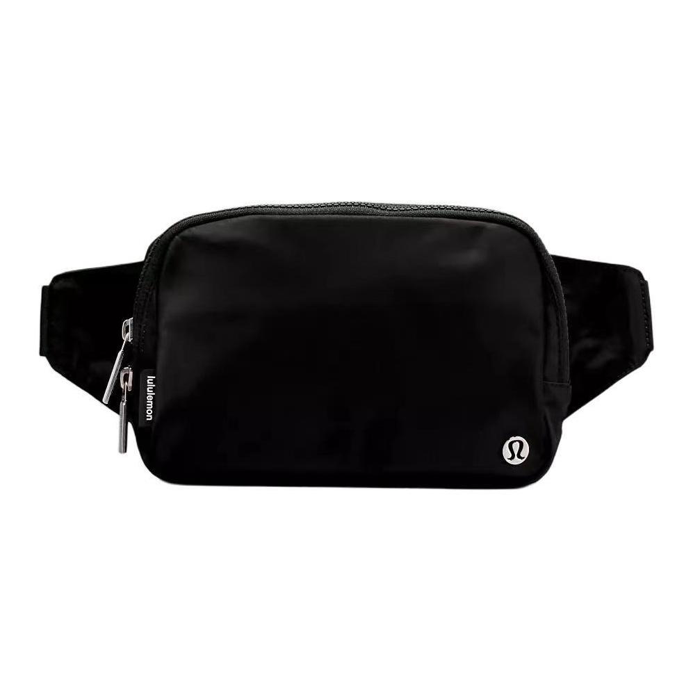 

Lululemon Переработанный полиэстер спандекс слинг рюкзак через плечо поясная сумка большая женская черный и золотой, Black & Gold