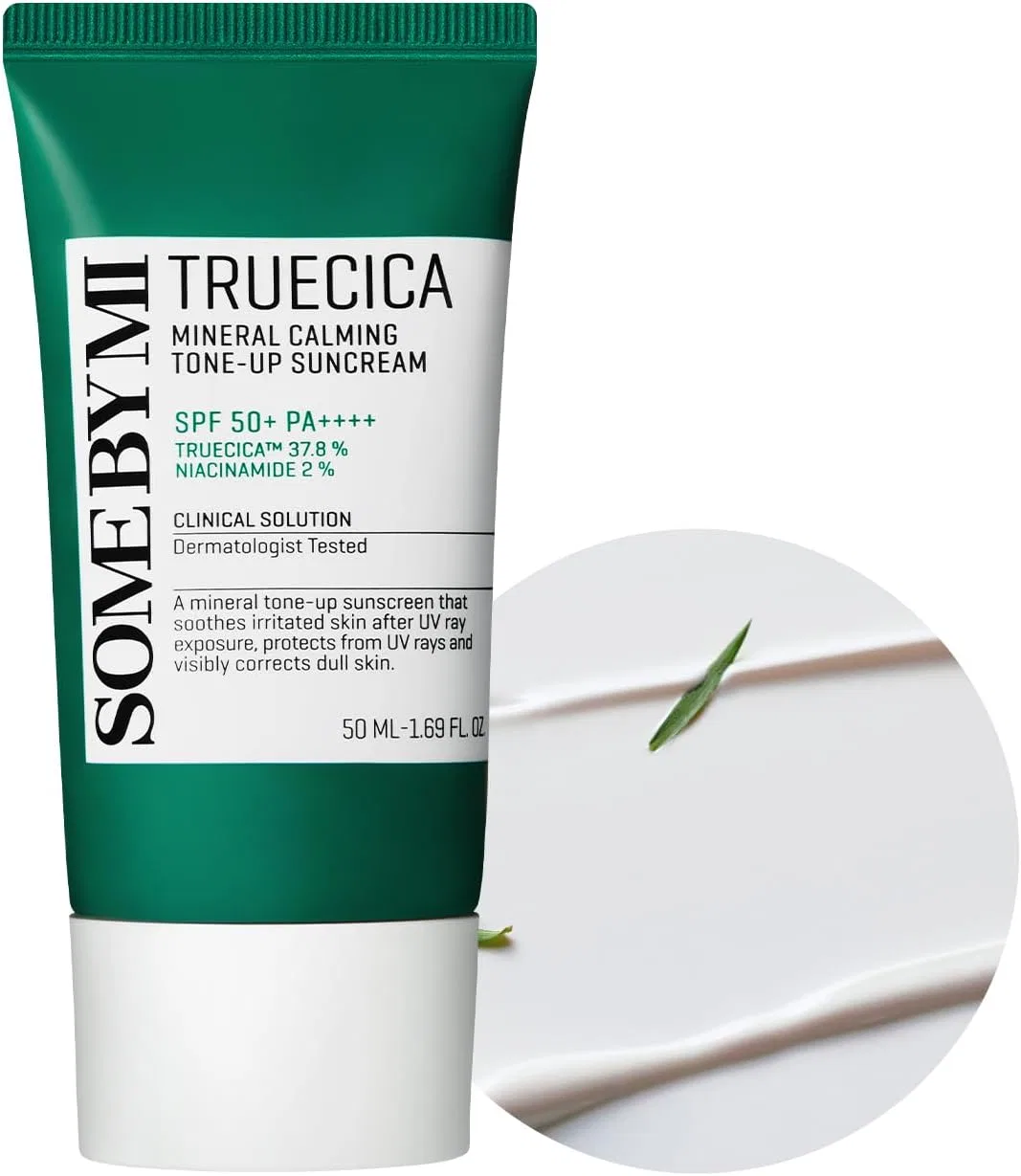 Солнцезащитный крем SOME BY MI TRUECICA Mineral Calming Tone-Up Sunscreen 50мл зеленый
