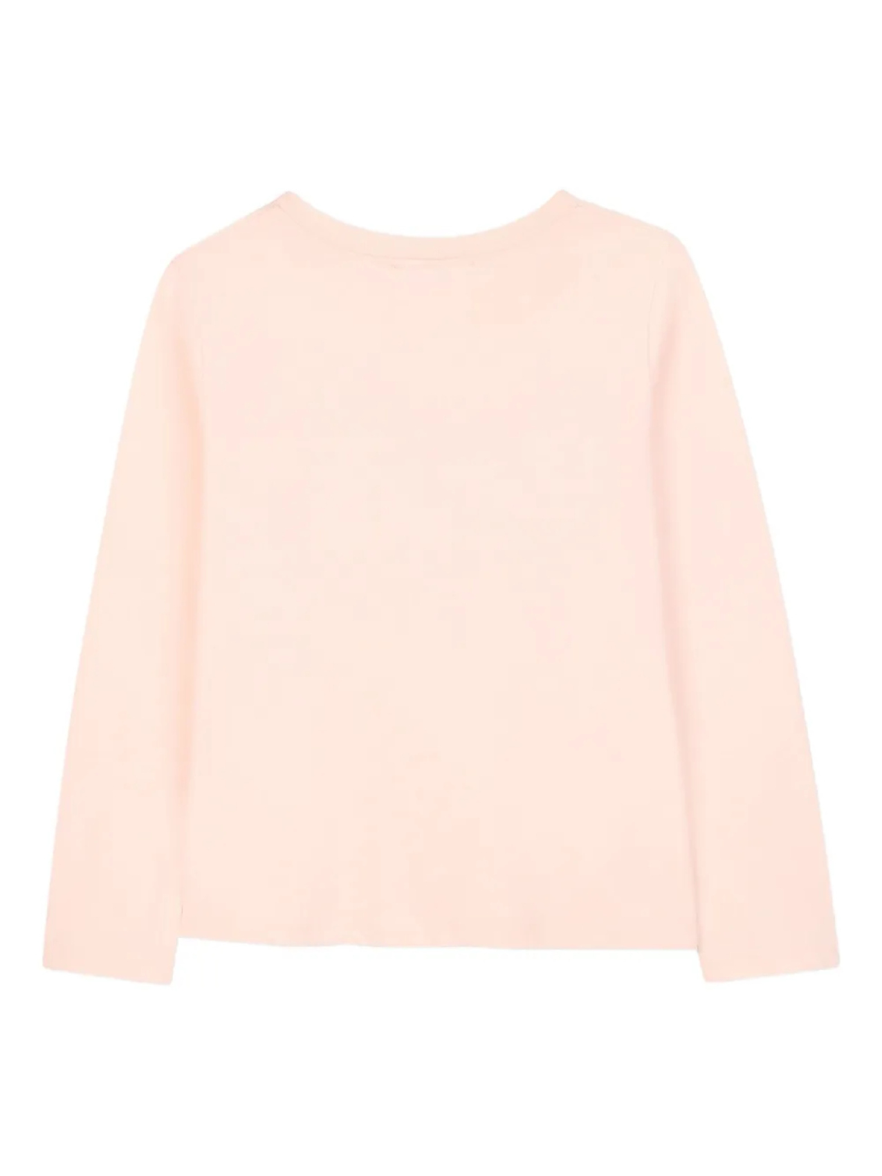 Футболка с длинными рукавами и логотипом Chloé Kids, розовый — фото 2