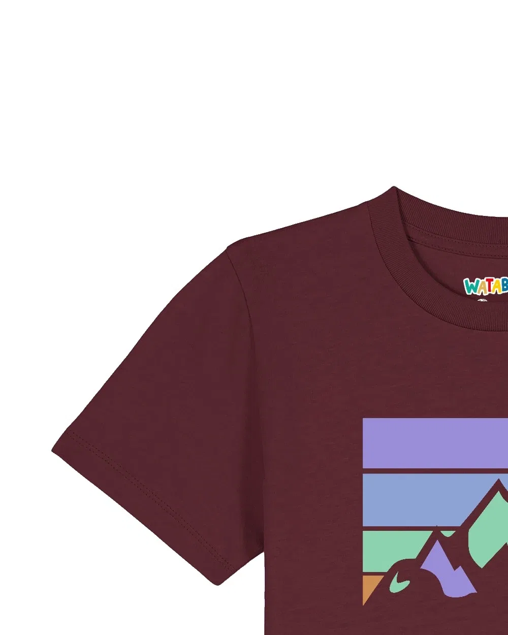 Детское футболка ретро ландшафт, Wat? Apparel, бордовый — фото 3