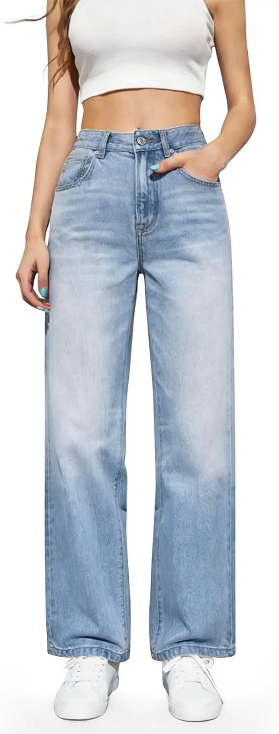 

Женские джинсы High Waist Wide Leg Stretchy Zimbaplatinum CORAMOON
