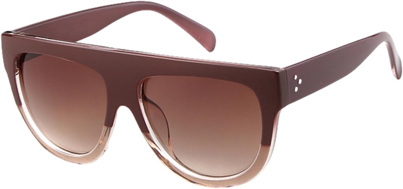 

Солнцезащитные очки в винтажной оправе с плоским верхом, черепаховой расцветкой, градиентными заклепками, ретро, ​​большие оправы, защита от УФ-излучения «кошачий глаз» WNCKSQ, C3