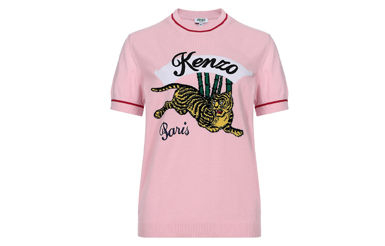 

Футболка хлопковая розовая Kenzo
