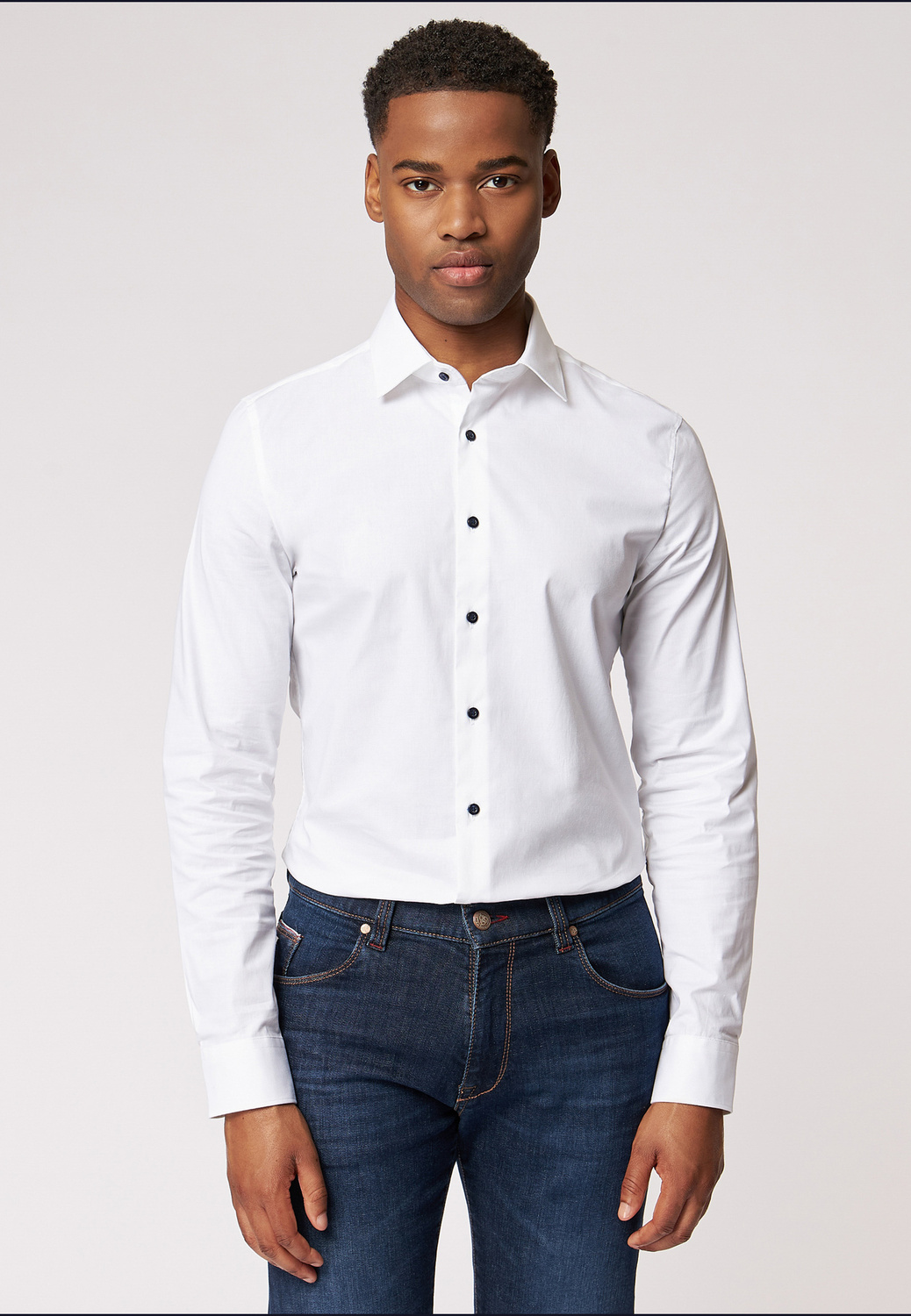 

Рубашка Roy Robson Business Business im Extra Slim Fit, цвет perlweiss
