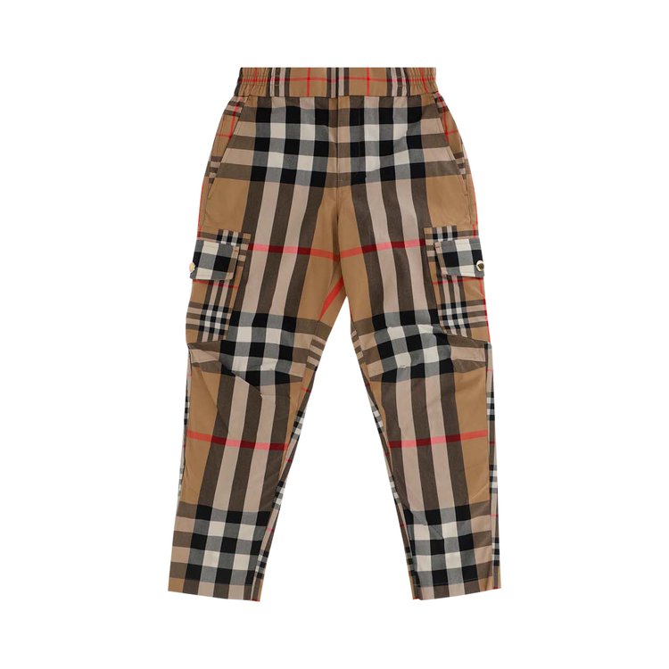 

Брюки Burberry Kids Mixed Vintage Check Cargo Trousers, цвет Archive Beige