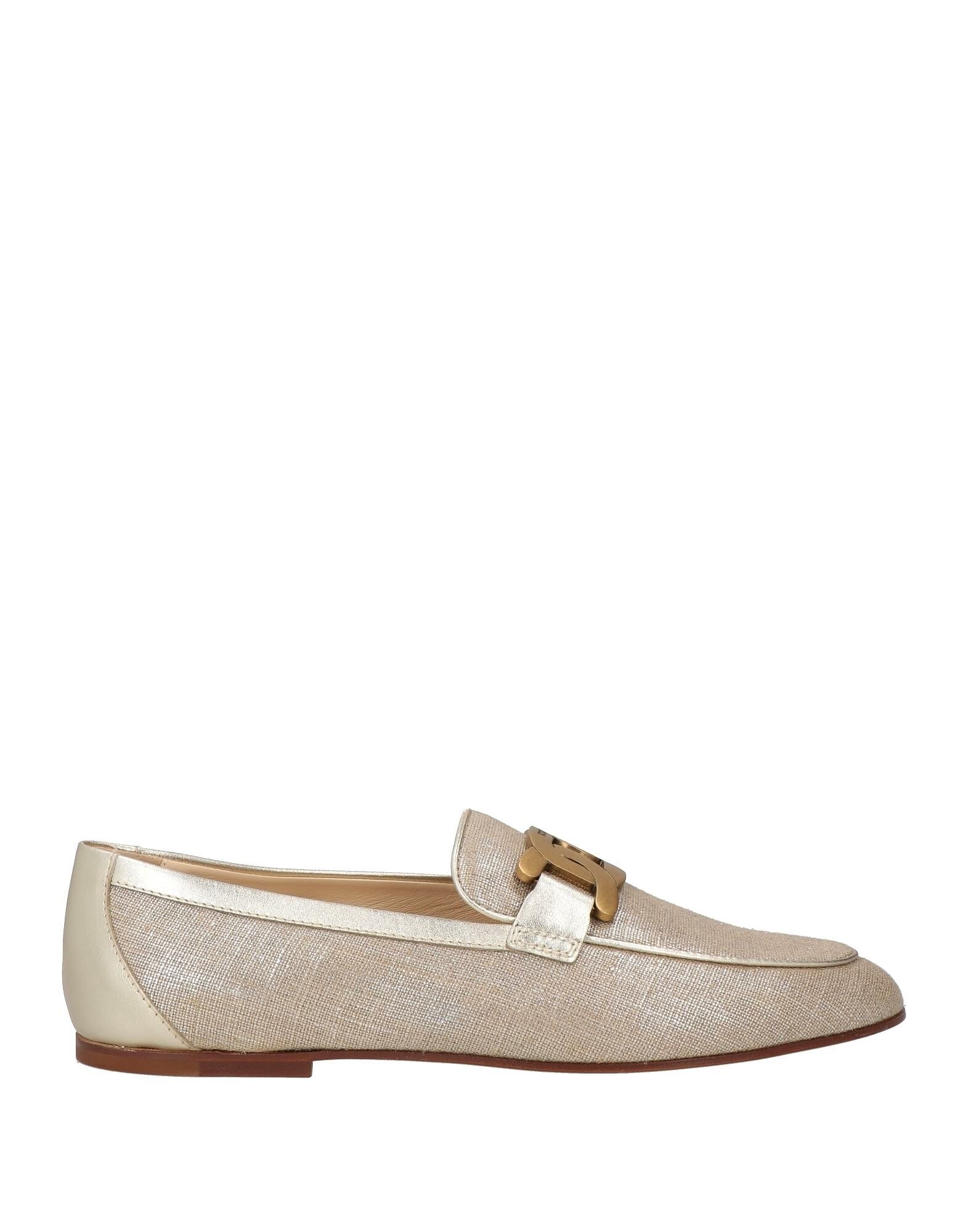 Лоферы Tod'S, платиновый