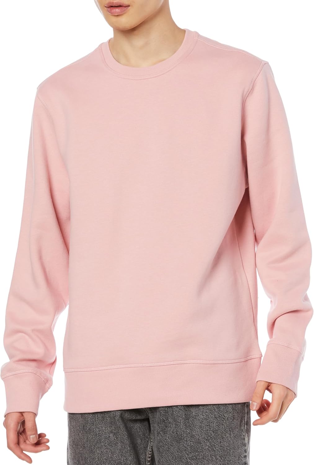 

Мужская флисовая толстовка с круглым вырезом Amazon Essentials, розовый