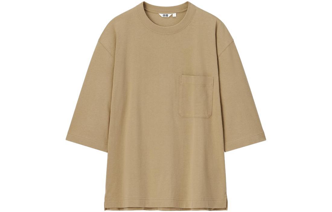 

UNIQLO Футболка унисекс, цвет Beige