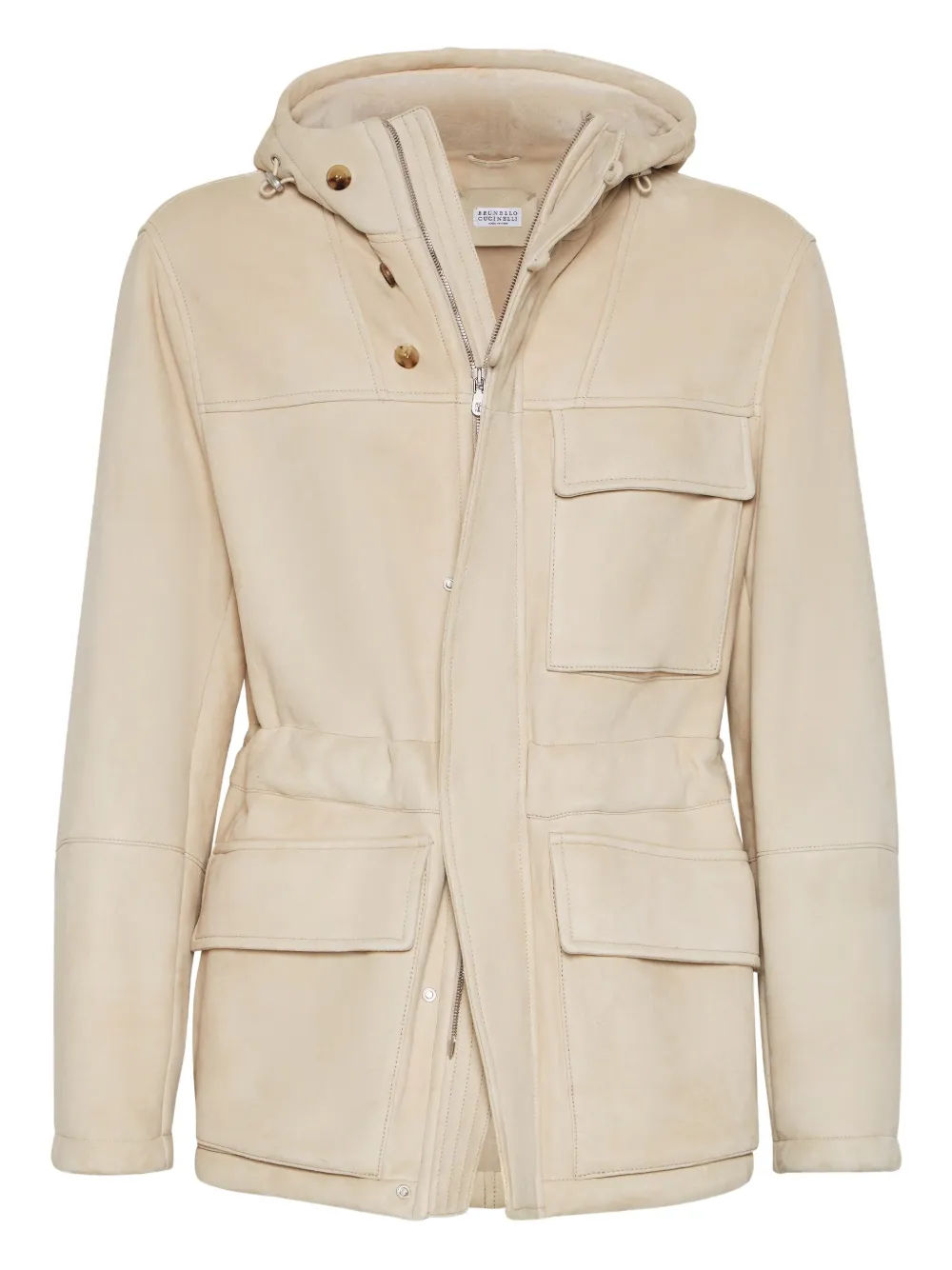 

Парка с капюшоном Brunello Cucinelli, светло-бежевый