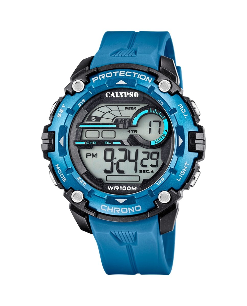 

K5819/2 Digital For Man синие резиновые мужские часы Calypso, синий