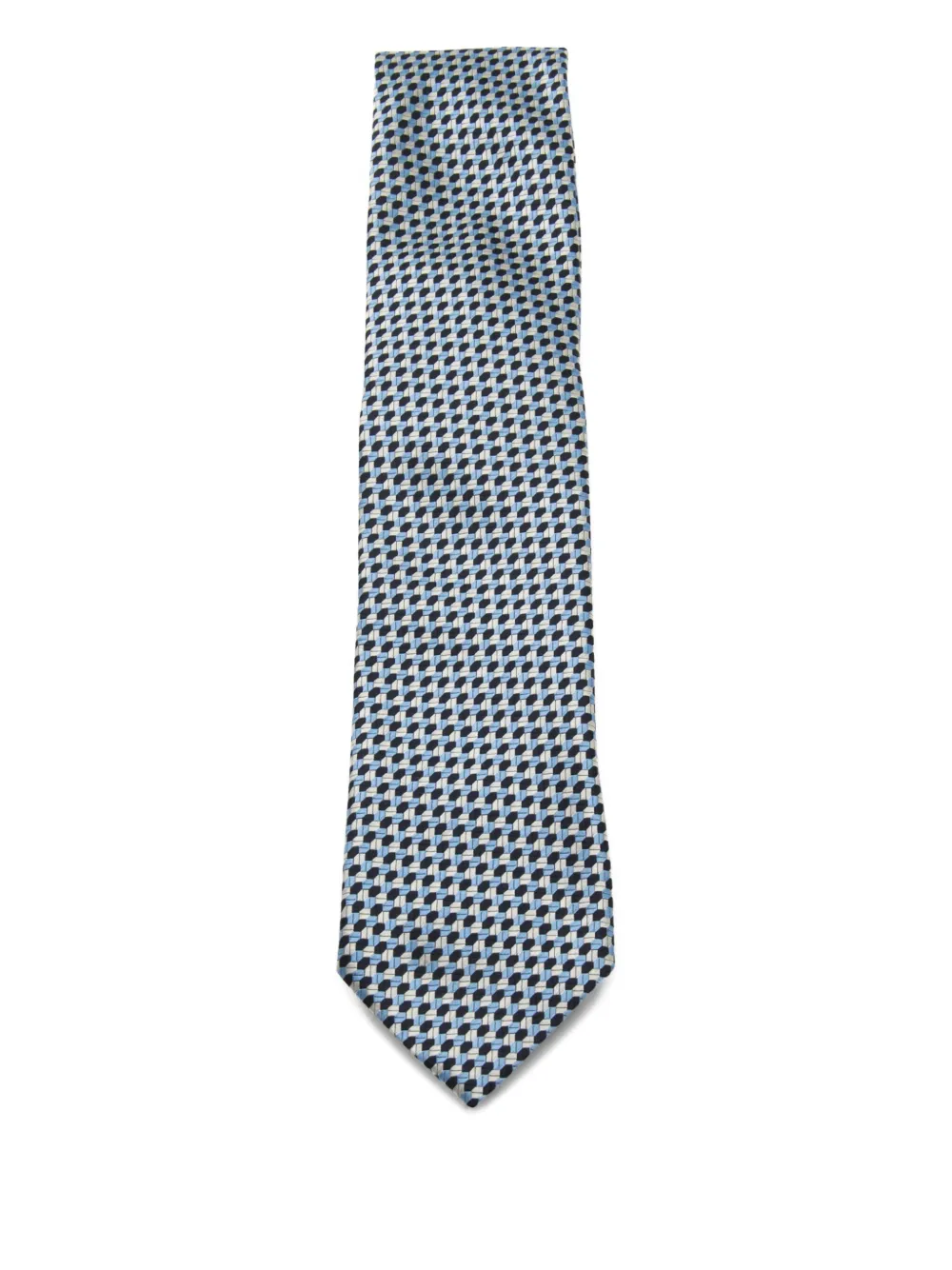 

Галстук с геометрическим узором Zegna, синий