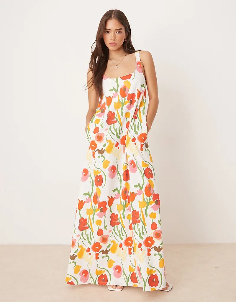 

Платье-трапеция макси ASOS DESIGN с цветочным принтом