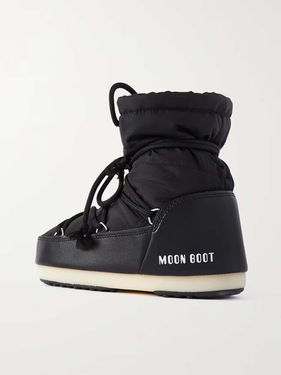 Зимние ботинки Moon Boot Icon Light Low из искусственной кожи, черный — фото 3