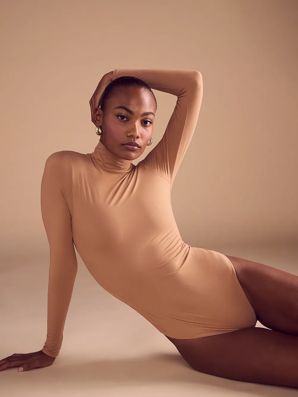 Женское боди-водолазка Victoria's Secret BODYWEAR, коричневый