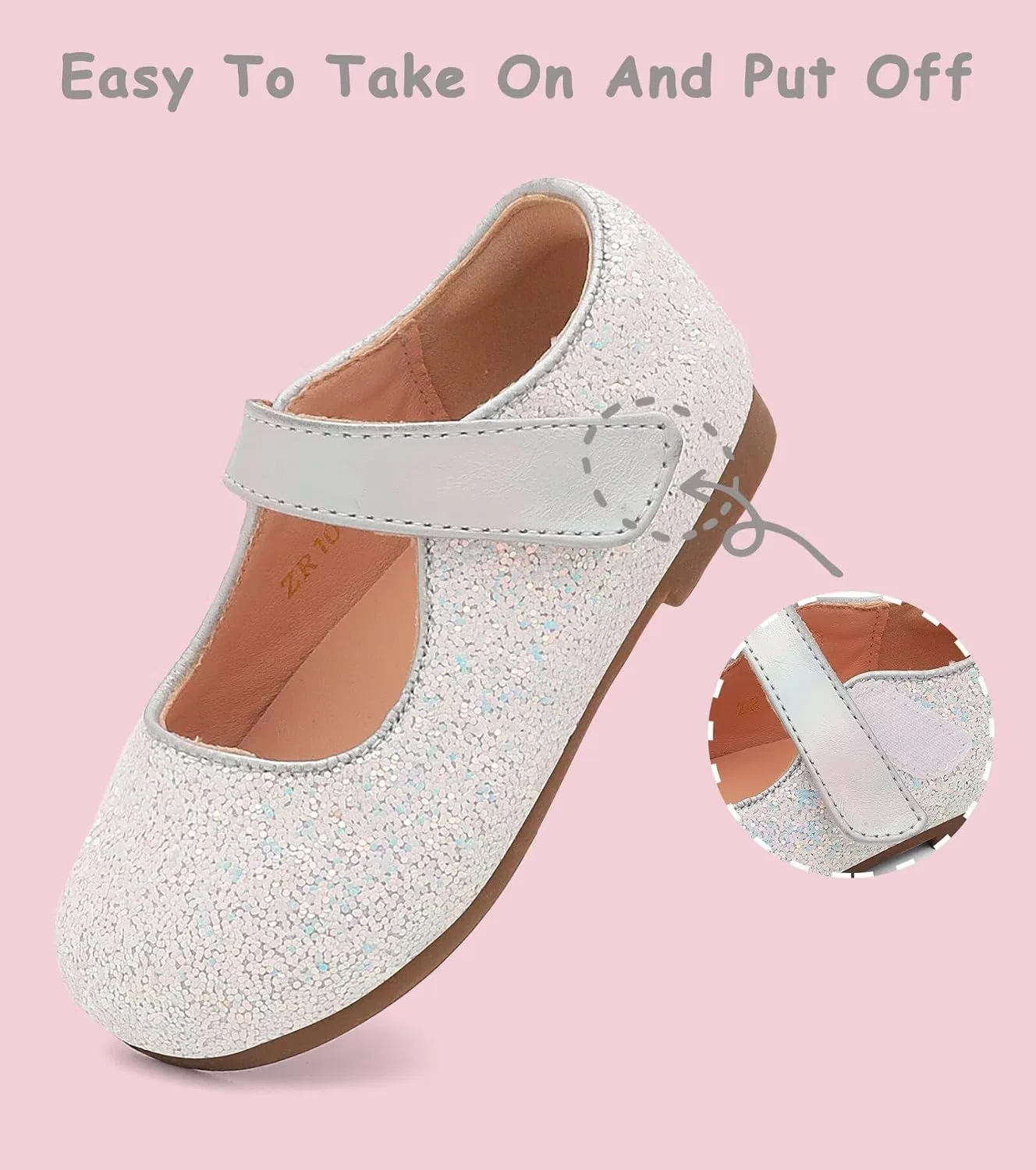 Детские туфли Мэри Джейн для девочек Flower Girl Dress Shoes Mary Janes Flat Nedaan, Rainbow — фото 3