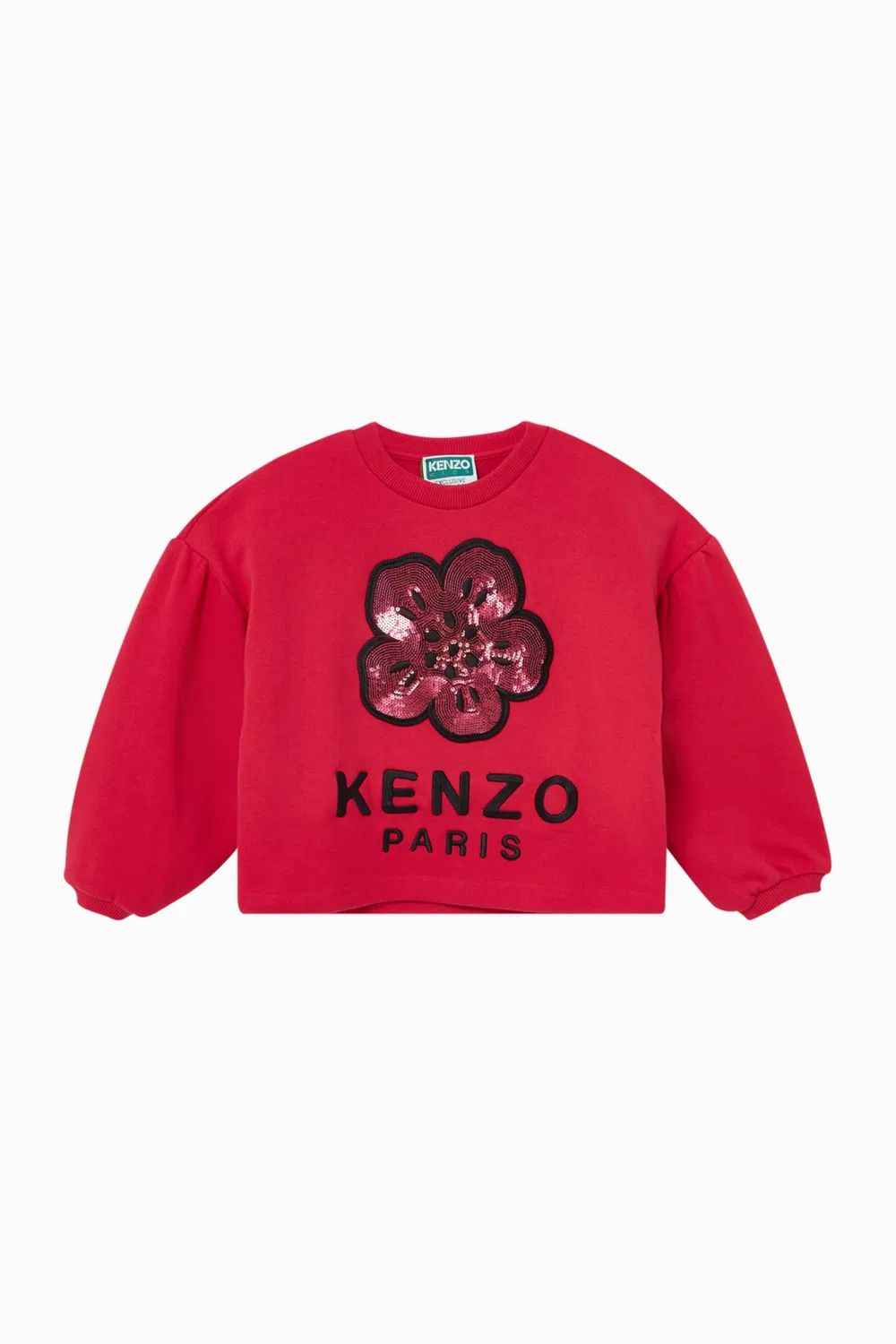 Свитшот с пайетками хлопковый KENZO KIDS