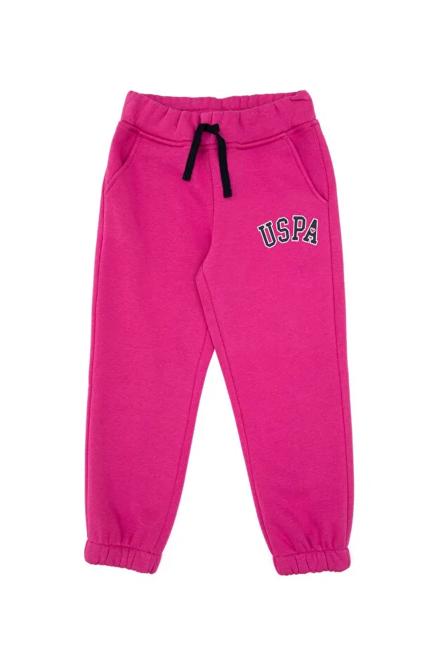 Детские спортивные штаны для девочек с длинным рубчиком U.S. Polo Assn., Pink — фото 4