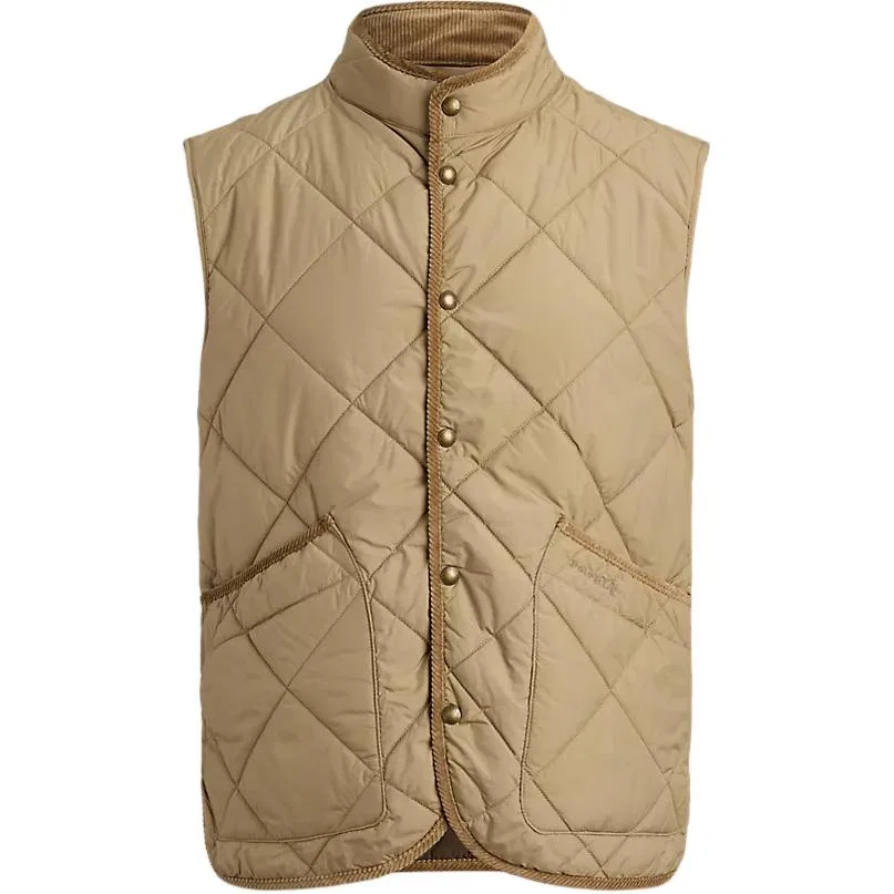 Жилет стеганый с вельветовой отделкой Polo Ralph Lauren, Khaki