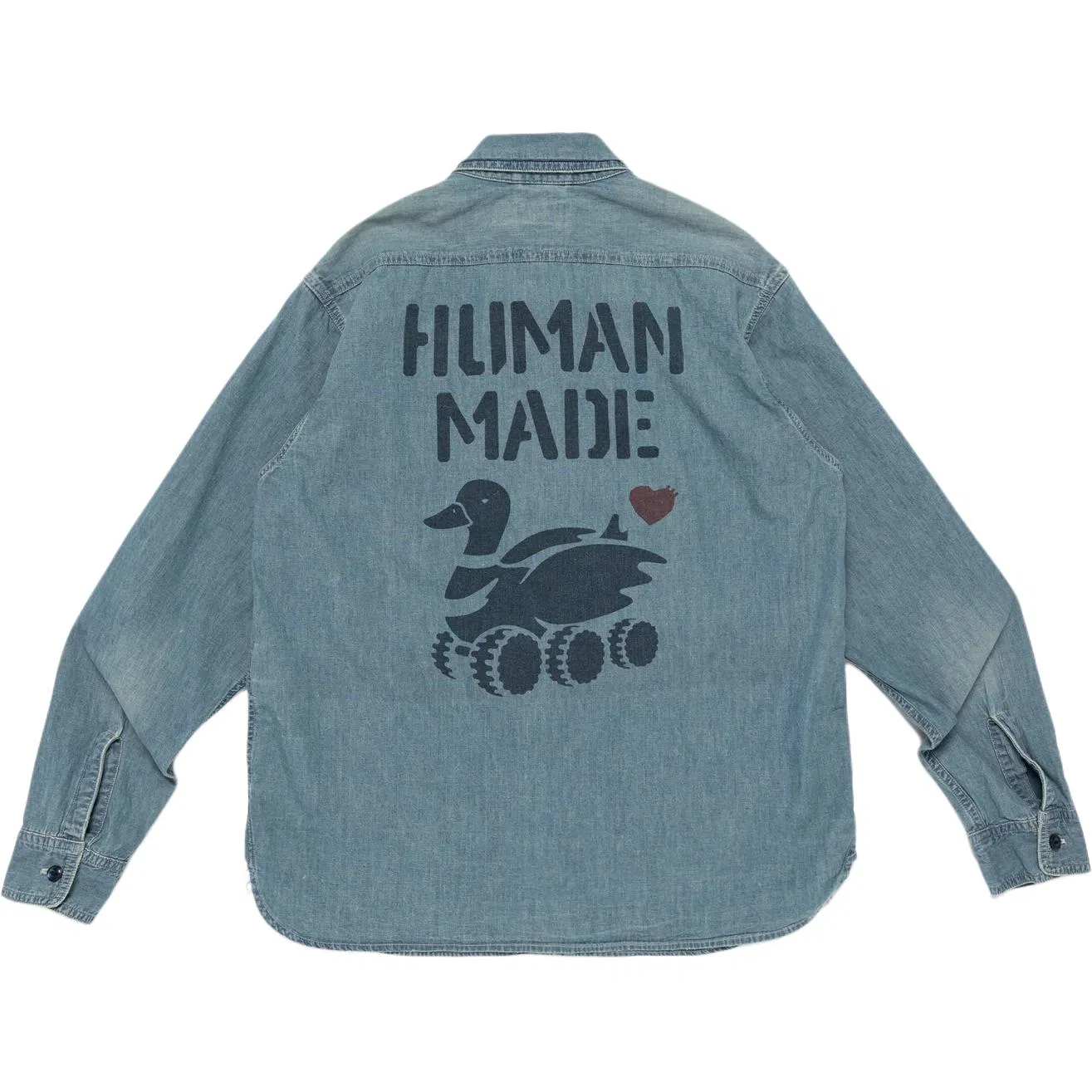 Детская джинсовая куртка с лацканом HUMAN MADE, Blue — фото 3
