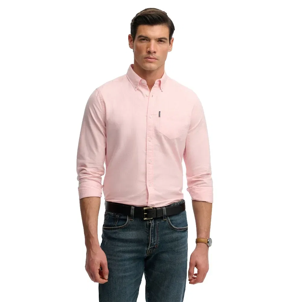 Рубашка Oxford с длинным рукавом Superdry, розовый