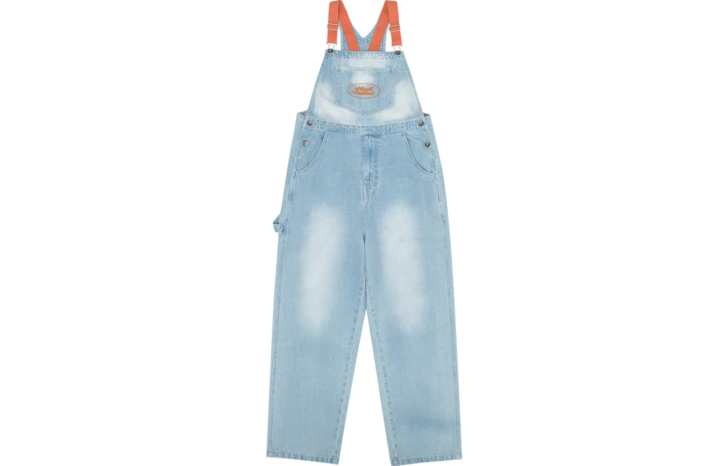 Детский джинсовый комбинезон с вышивкой логотипа Overalls Unisex Moderate MostwantedLab, Light Blue